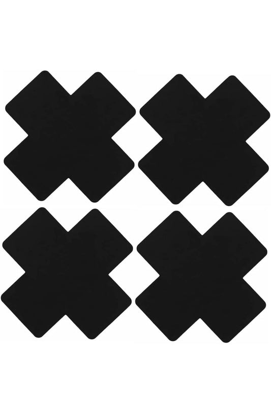 ‘X’ Black Pasties - 2 Pair