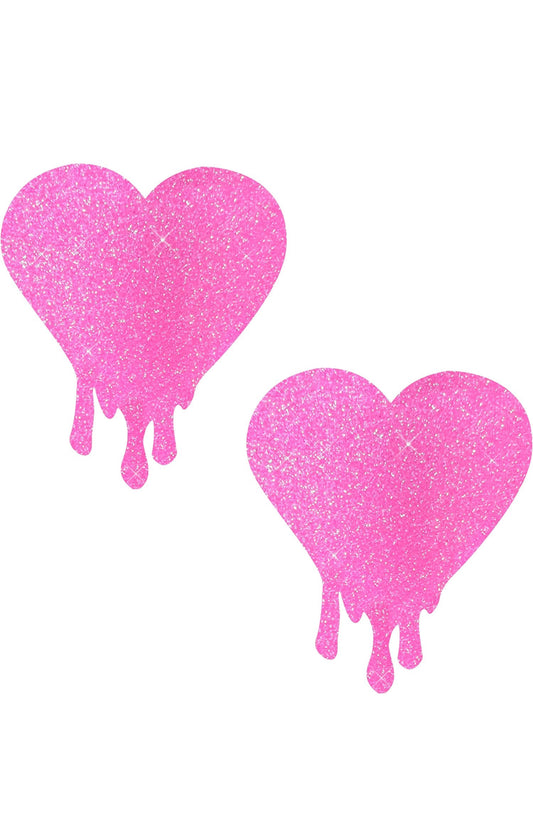 Drip Glitter Heart Pasties