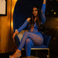 ‘Luxe Me’ Seamless Lace Jumpsuit - Blue