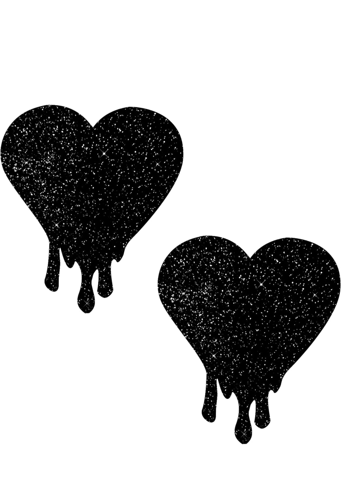 Drip Glitter Heart Pasties